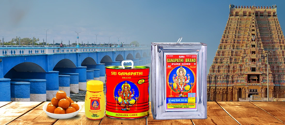 Agmark pure cow ghee in Trichy since 1965. Natural aroma, rich taste, no additives.