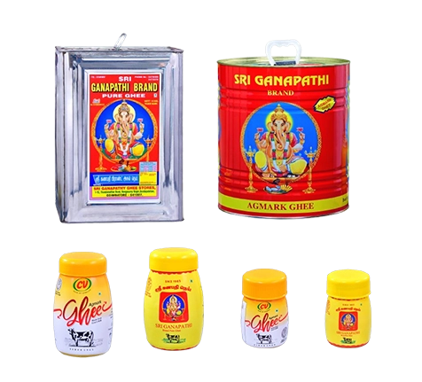 Ganapathy Ghee pure desi cow ghee bottles from Thrissur Kerala natural A2 ghee manufacturer supplier
