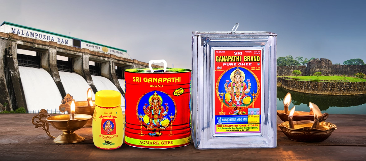 Pure cow ghee made in Palakkad using traditional methods and trusted by families since 1965.