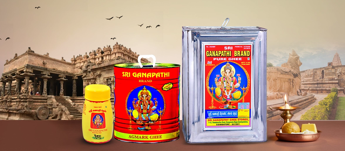 Buy pure Sri Ganapathi Ghee from Kumbakonam for retail and wholesale with premium quality.