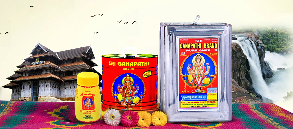 Sri Ganapathi Agmark Cow Ghee for temple rituals in Thrissur, Kerala – pure & premium quality